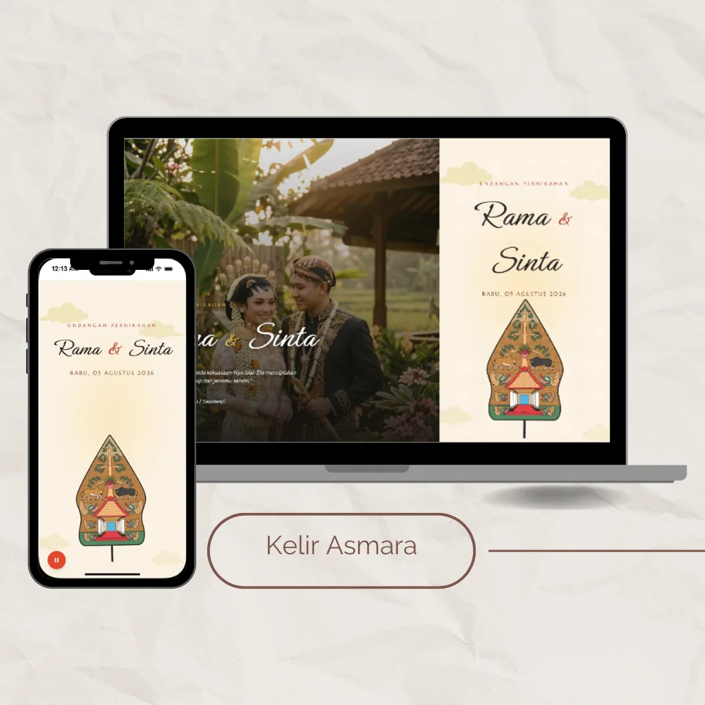 Template undangan digital Kelir Asmara