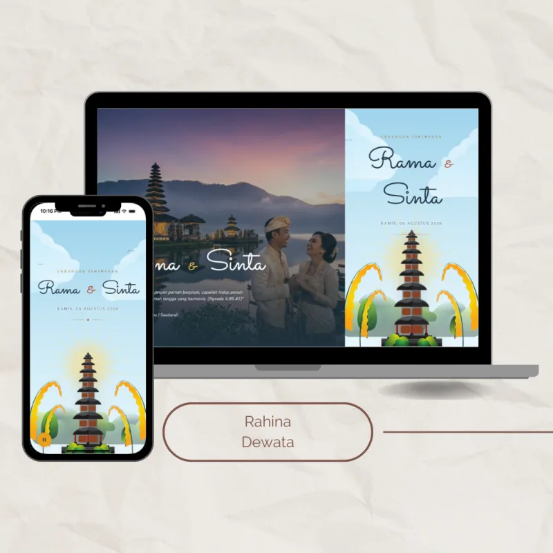 Template undangan digital Rahina Dewata