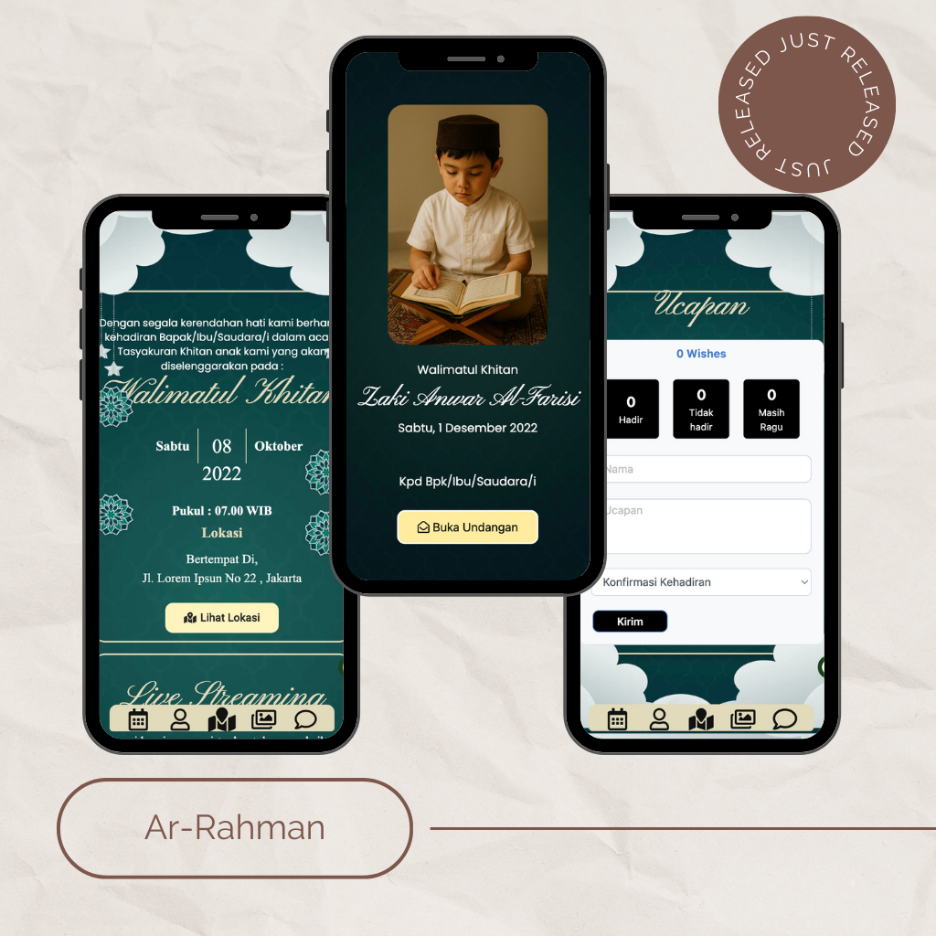 Undangan Khitan Tema Ar-Rahman